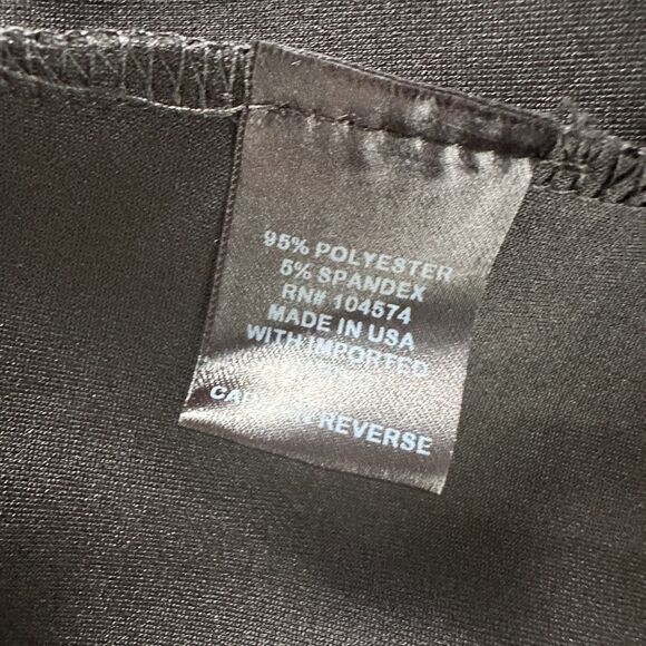 The Vanity Room Skirt Women L Black Mini Scallop Hem Faux Suede Preppy Twee Boho - Picture 4 of 8